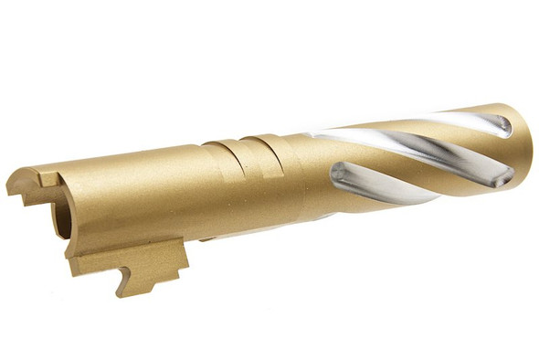 GK Tactical Tokyo Marui Hi Capa 4.3 GBB Airsoft Outer Barrel (Tornado, Stainless Steel) - Gold