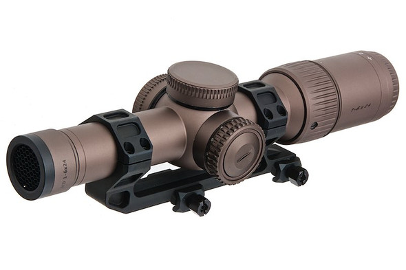 ARES Rifle Scope (1-6x24 Illuminated) w/ Scope Mount - Bronze