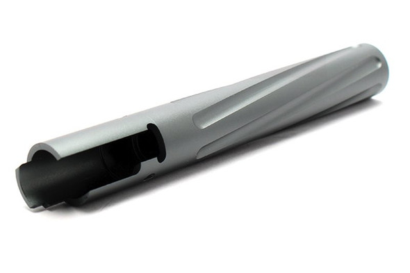 Nine Ball Flute Twisted Outer Barrel Tokyo Marui Hi-CAPA 5.1 GBB Airsoft - Gun Metallic