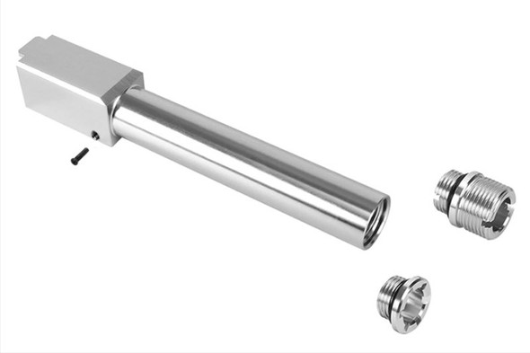 Nine Ball VFC Glock 17 Gen 4 GBB Airsoft Non-Recoil 2 Way Outer Barrel w/ 14mm CCW Adapter - Silver