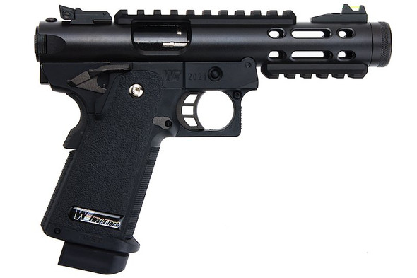 WE-Tech Hi Capa 5.1 Galaxy Type A Green Gas Airsoft Pistol - Black Slide R Frame
