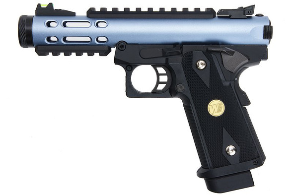 WE-Tech Hi Capa 5.1 Galaxy Type A Green Gas Airsoft Pistol - Blue Slide K Frame