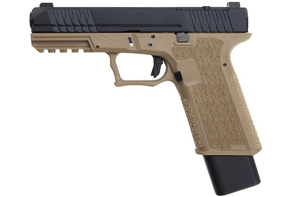 JDG P80 PFS9 RMR Cut Green Gas Airsoft Pistol (Licensed by Polymer 80) - FDE