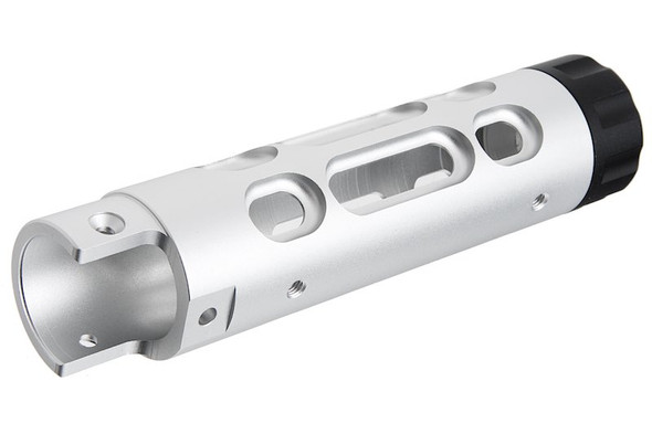Narcos Airsoft Action Army AAP01 GBB Airsoft Front Barrel Kit (Type 2) (CNC Aluminum 6061) - Silver