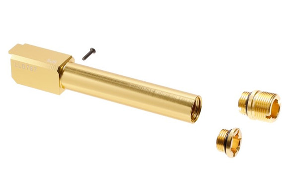 Nine Ball Tokyo Marui G19 Gen 3 / Gen 4 GBB Airsoft Non-Recoil 2 Way Outer Barrel - Gold