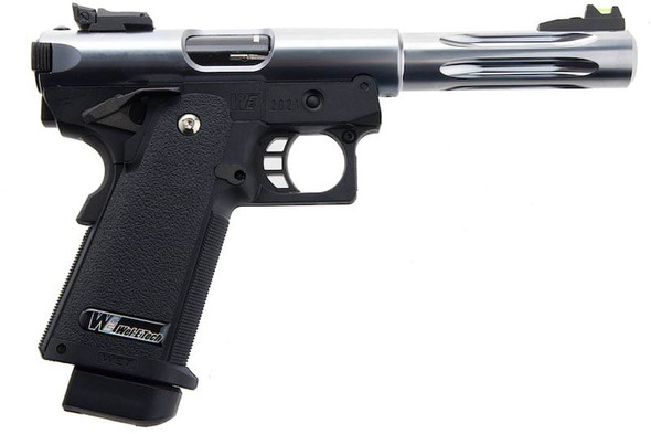 WE Tech Hi Capa 5.1 Galaxy Premium S Green Gas Airsoft Pistol - Slide R Frame - Silver