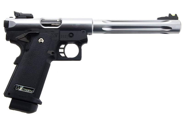 WE Tech Hi Capa 5.1 Galaxy Premium L Green Gas Airsoft Pistol - Slide R Frame - Silver