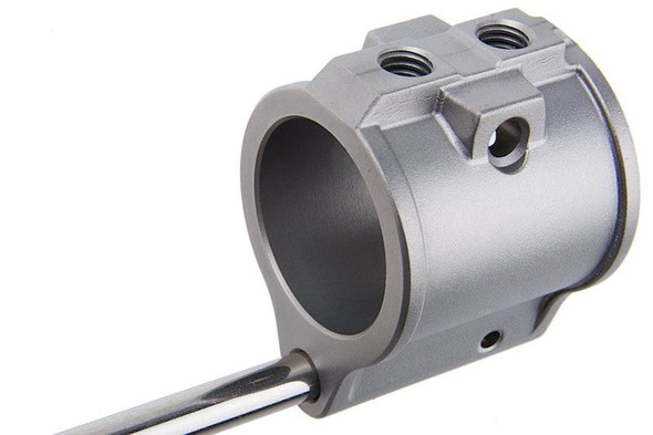Guns Modify M4 GBBR Gas Block (Stainless Steel) with Length Tube - Silver