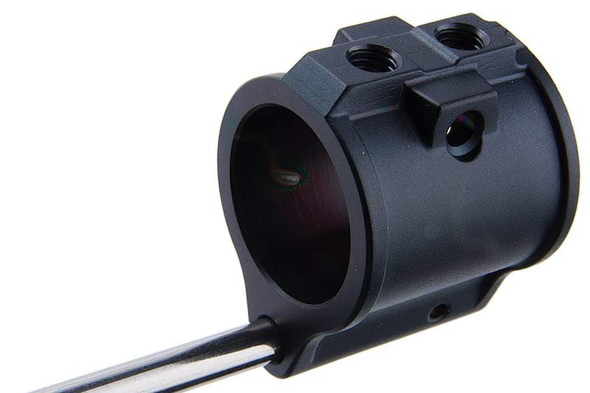 Guns Modify M4 GBBR Gas Block (Stainless Steel) with Length Tube (Tin-Nitride) - Black
