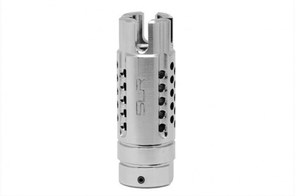 Dytac SLR Synergy Compensator 5.56 (14mm CCW) (Licensed by SLR Rifleworks) - Titanium Silver