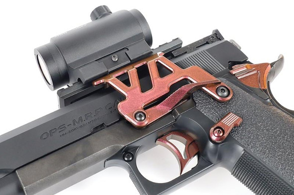 Nine Ball Tokyo Marui Hi Capa Aluminum Optic Base Mount NEO - ZANSHIN - Kurenai Red