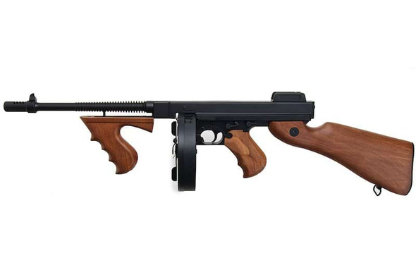 CYMA Thompson M1928A1 Airsoft SMG AEG (Black, Imitation Wood)(CM051)