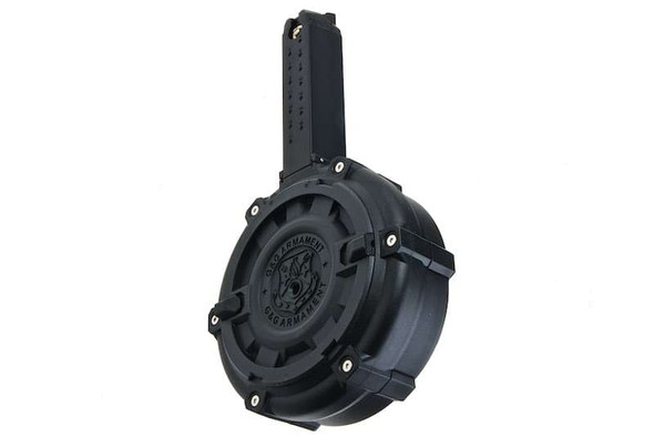 G&G SMC 9 Magazine (300 rounds Green Gas Drum Magazine) - Black
