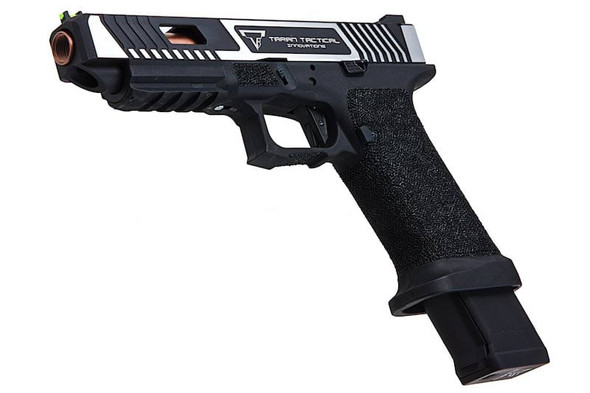 EMG TTI Combat Master G34 Slide w/ OMEGA Frame CO2 Airsoft Pistol (by APS Custom) - Black/Silver