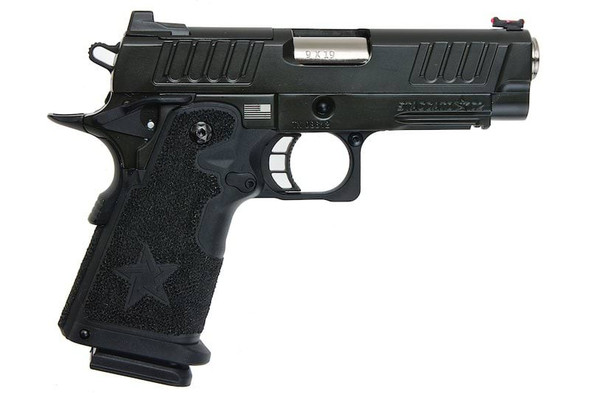 Army Armament RMR Hi Capa Green Gas Airsoft Pistol - (BK, with Star Strippling Grip) (R612-SG)