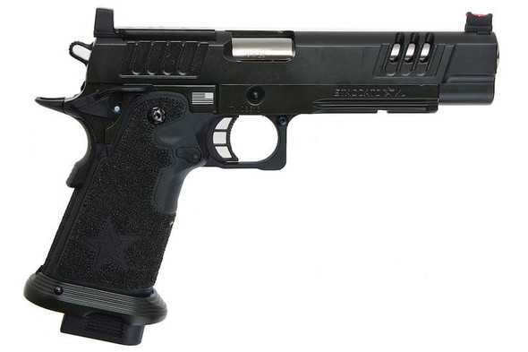 Army Armament RMR Hi Capa Green Gas Airsoft Pistol - (BK, with Star Strippling Grip) (R613-SG)