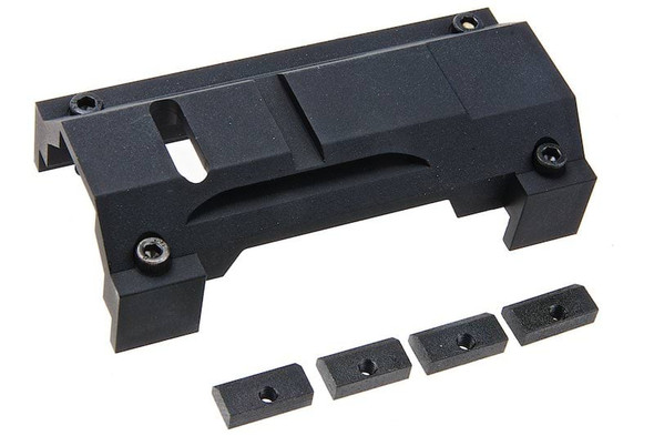 Bow Master VFC MP5 GBB Low Profile Mount (CNC Aluminum, Black) - Compatible with WE MP5 GBB