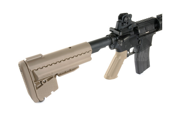 Tokyo Marui M4 SOPMOD CQB-R Next Generation (NGRS EBB) Airsoft M4 AEG Rifle - FDE