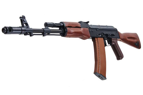 E&L AK-74N Airsoft AEG Rifle (Real Wood) - Black (EL-A102S)