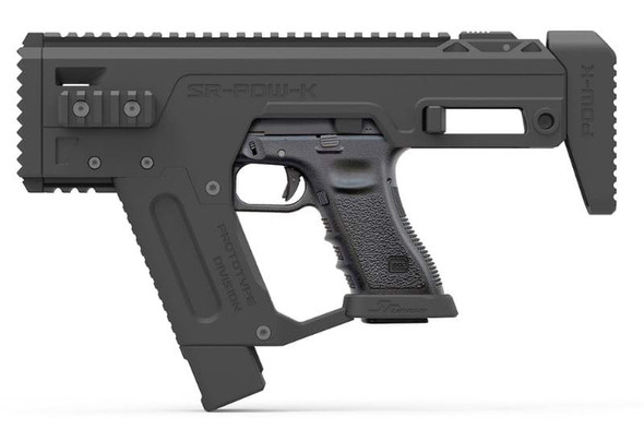 SRU GLOCK PDW SMG Kit for Tokyo Marui G18 AEP / Tokyo Marui, WE, KSC G17 / 18 / 34 / 35 GBB (Black)