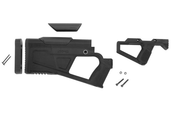 SRU SRQ AR Advanced Stock Grip Kit for Tokyo Marui/ WE/ KSC/ GHK/ VFC M4 GBB (Black)