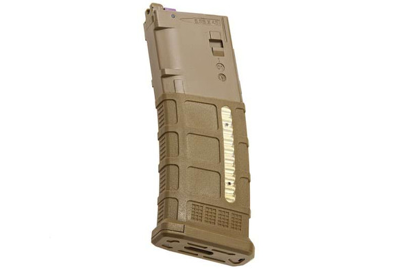 Army x T8 Tokyo Marui MWS Magazine (P30) with Window (35 rounds Airsoft Green Gas Magazine) - FDE