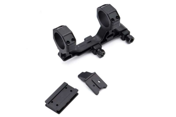Airsoft Artisan BO Style 30mm Modular Scope Mount for Milspec 1913 Rail System (T1 / T2 Adapter, Black)