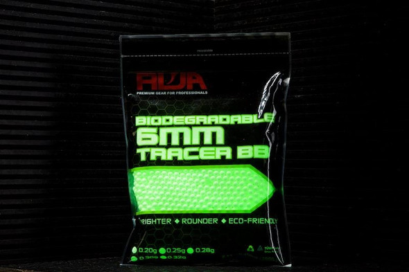 RWA 6mm Airsoft Tracer BBs (PLA BIO Tracer, 0.20g, 3000 rounds/bag)