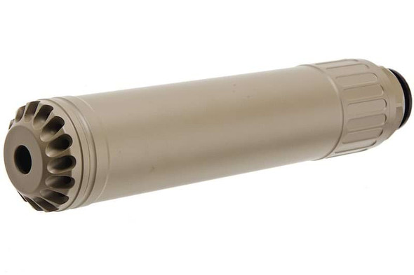 Crusader OSS Style EL-QD 762 SDMR Airsoft Suppressor (M110A1 SDMR Style) w/ 14mm CCW Flash Hider (Tan)