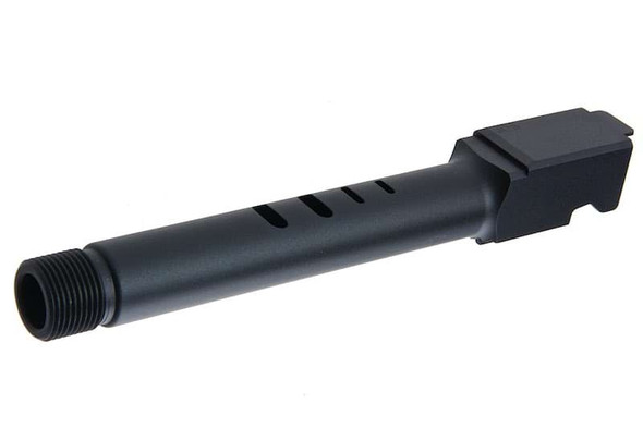 Pro Arms Outer Threaded Barrel for VFC Glock 18C, Tokyo Marui G17 Gen 3/G18C (14mm CCW, CNC Aluminum)-Black