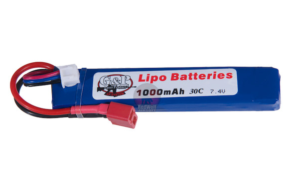 G&P Airsoft Lipo Battery 7.4V 1000mAh (30C) - Deans Connector