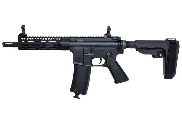 EMG Troy Industries SOCC Airsoft M4 AEG Rifle (7.6inch RIS, Black, by King Arms)