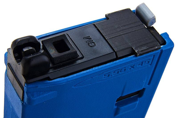 Guns Modify EVO Tokyo Marui M4 MWS Green Gas Magazine V4 Version (35 rounds, Nato Training Blue) - No Marking