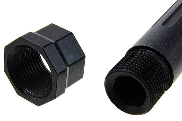 RWA Agency Arms Mid-Line Threaded Barrel for Tokyo Marui G17 Gen 3 GBB Airsoft (14mm CCW) - Black