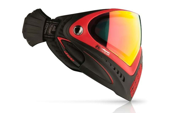Dye Precision i4 Pro Full Face Airsoft Mask Goggle System - Black / Red