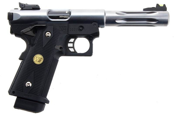 WE Tech Hi Capa 5.1 Galaxy Premium S Green Gas Airsoft Pistol - Slide K Frame - Silver