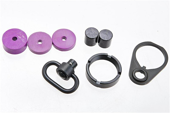 T8 Tokyo Marui MWS GBBR Airsoft C Style Stock with 6 Position Buffer Tube Combo Set - FDE