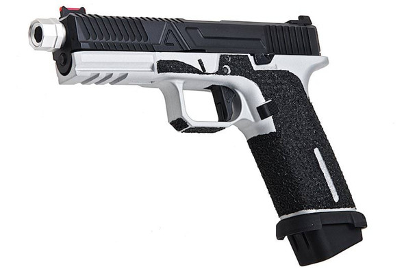 RWA Agency Arms EXA GBB Pistol (Threaded Barrel w/ Custom Stippling Version) - Cerakote Silver