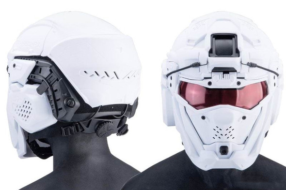 SRU Tactical Helmet Mask Set (include Fast Helmet, White)