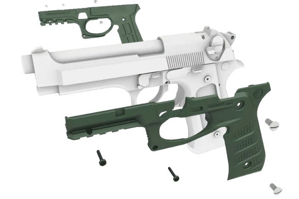 Recover Tactical BRETTA 92/M9 Grip and Rail System - Black