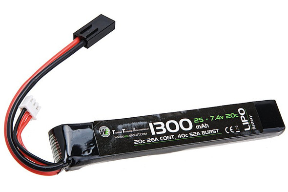 WE Lipo Battery 7.4v 1300mAh (20C) Stick Type