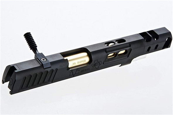 Airsoft Masterpiece Open Slide (S Style DVC) for Tokyo Marui Hi Capa - Black Slide w/ Black Comp (6inch)