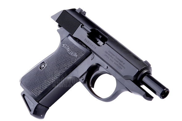 Maruzen PPK/S Walther Green Gas Airsoft Pistol - Black Metal Finish Version