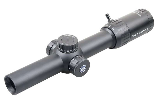 Vector Optics Constantine 1-10x24 Riflescope Fiber Dot Reticle - Black