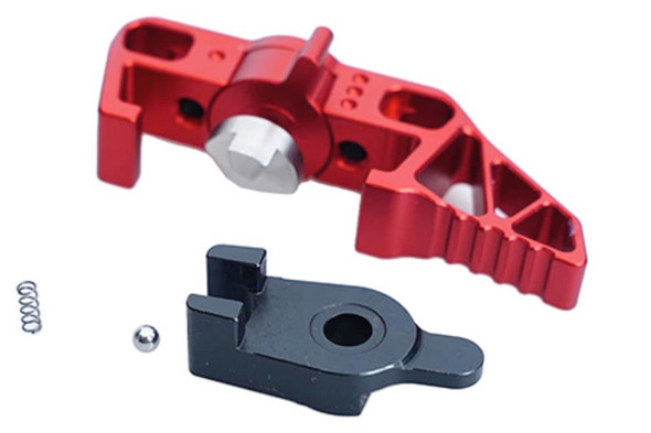 5KU Action Army AAP01 GBB Airsoft Selector Switch Charge Handle (Type 3, Aluminum, Red)