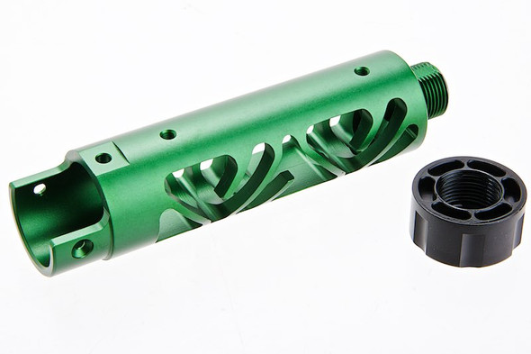 Narcos Airsoft Action Army AAP01 Front Barrel Kit (Type 6) (CNC Aluminum 6061) - Green