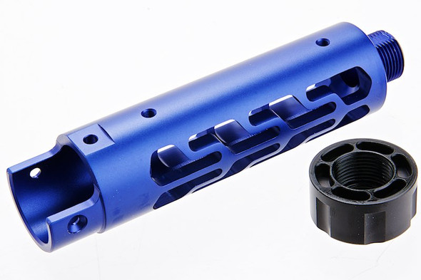 Narcos Airsoft Action Army AAP01 Front Barrel Kit (Type 7) (CNC Aluminum 6061) - Blue