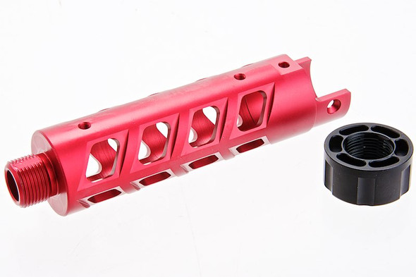 Narcos Airsoft Action Army AAP01 Front Barrel Kit (Type 8) (CNC Aluminum 6061) - Red