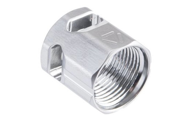 Strike Industries Strike Mico Threaded Comp Airsoft - CIRCLE (Chrome, 14mm CCW)