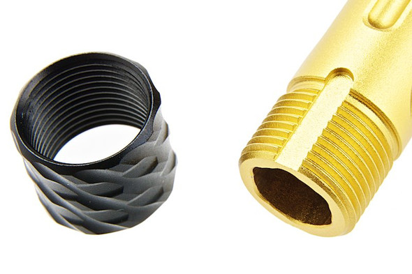 RGW SIG Sauer M17 GBB KI Threaded Barrel - Tin Gold (14mm CCW, Aluminum)